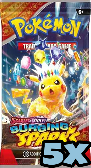 5x Surging Sparks Booster Pack 🇺🇸